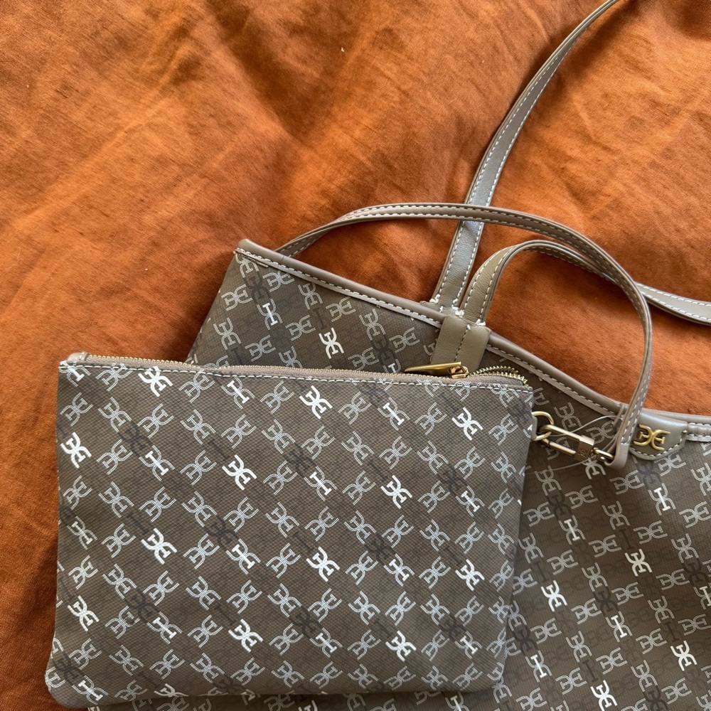 Sam Edelman shoulder tote bag with detachable pouch, NWT - Picture 5 of 7